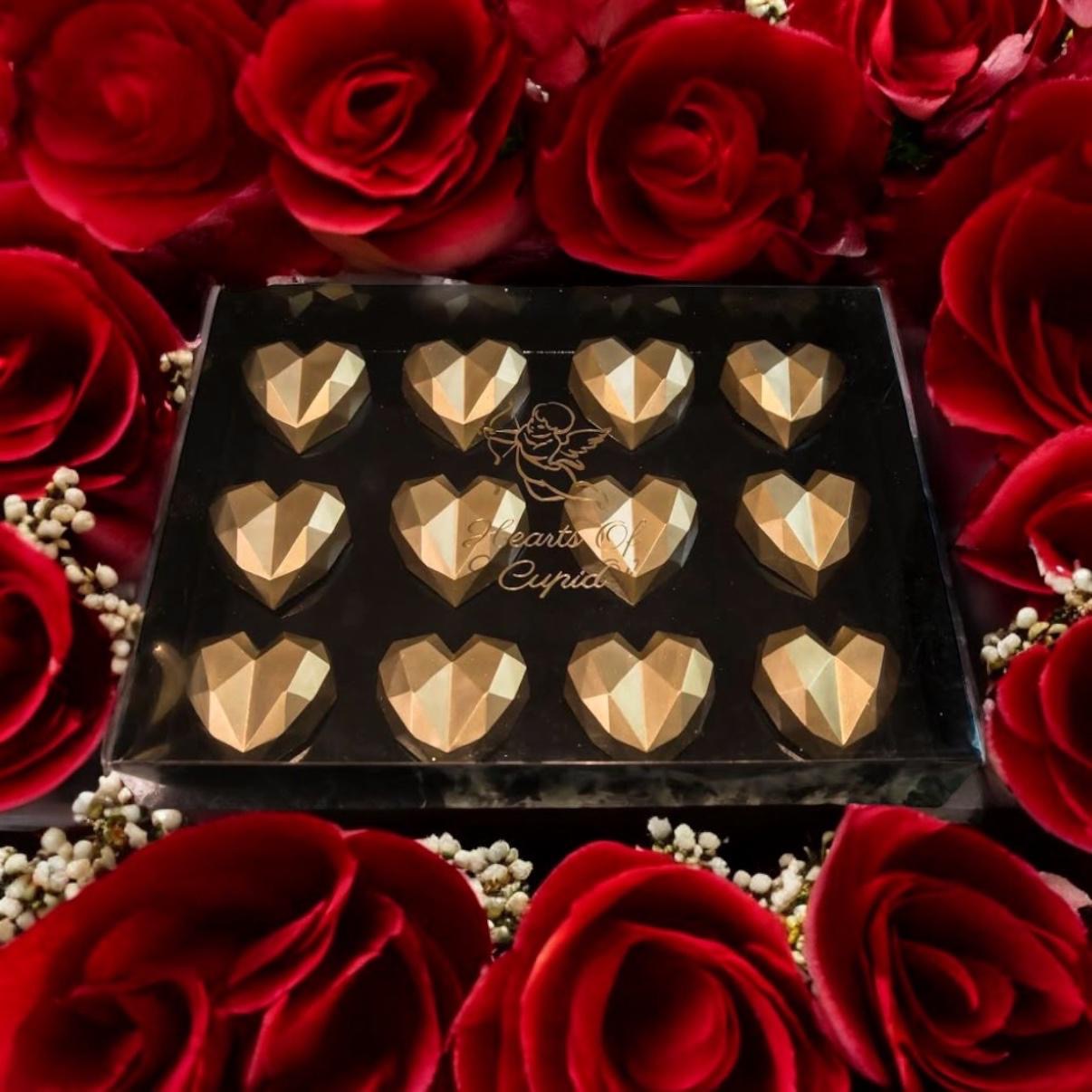 Valentine’s Day box of 12 hearts